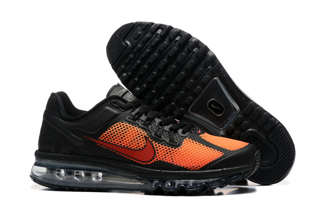 Women's Hot sale Running weapon Air Max 2013 Black/Orange Shoes 010